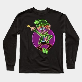 Lucky charms neon style bg Long Sleeve T-Shirt